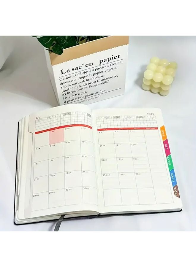 Brown Panda Planner 2025 منظم يومي غلاف ناعم هدية للمكتب والمدرسة - Image 4